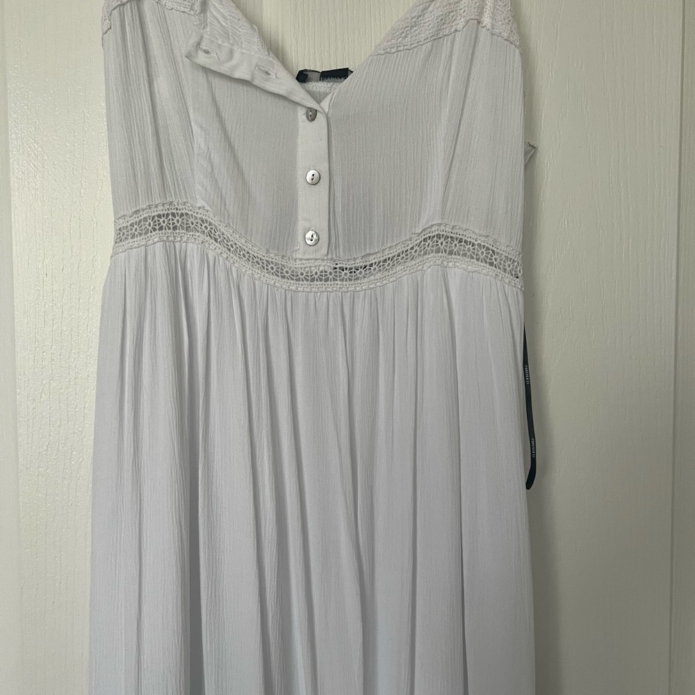 Long white fashion nova dress size M